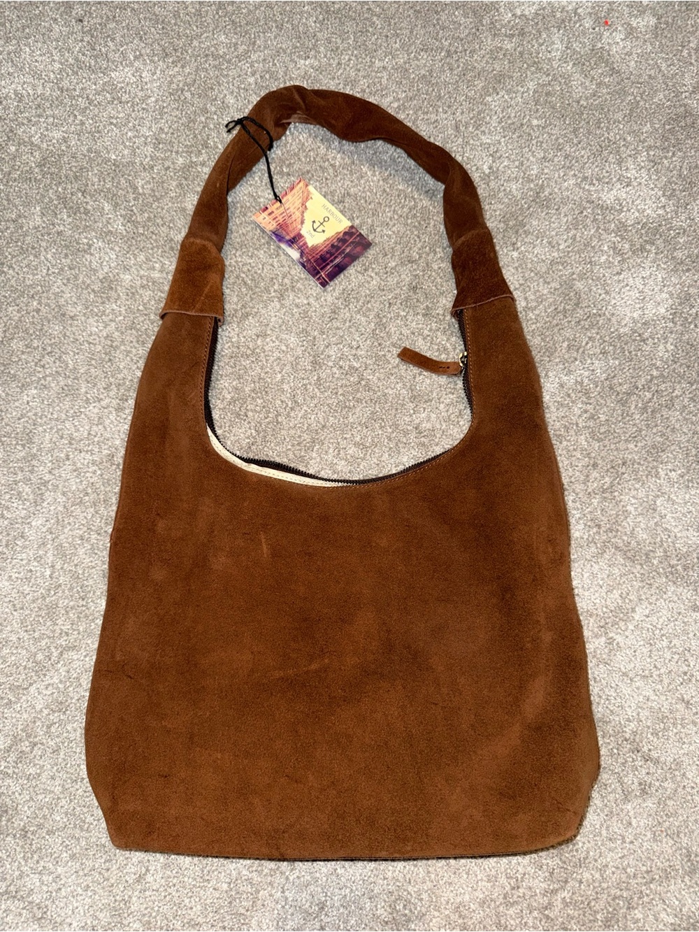 🤎 Harbour 2nd Genuine Suede Leather Hobo Shoulder Bag